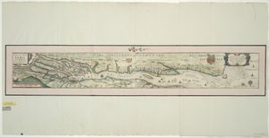 ローワーエルベの地図、1：160 000、銅版画、1628 作： Willem Janszoon Blaeu